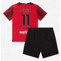 Camiseta AC Milan Christian Pulisic #11 Primera Equipación para niños 2023-24 manga corta (+ pantalones cortos)